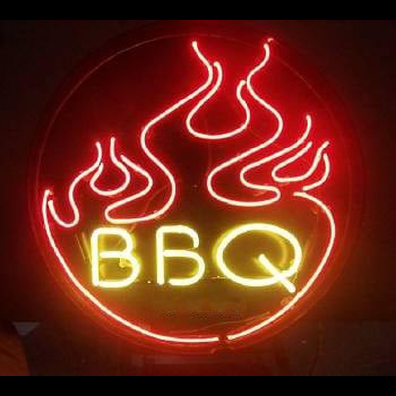  Flames BBQ Neon Sign