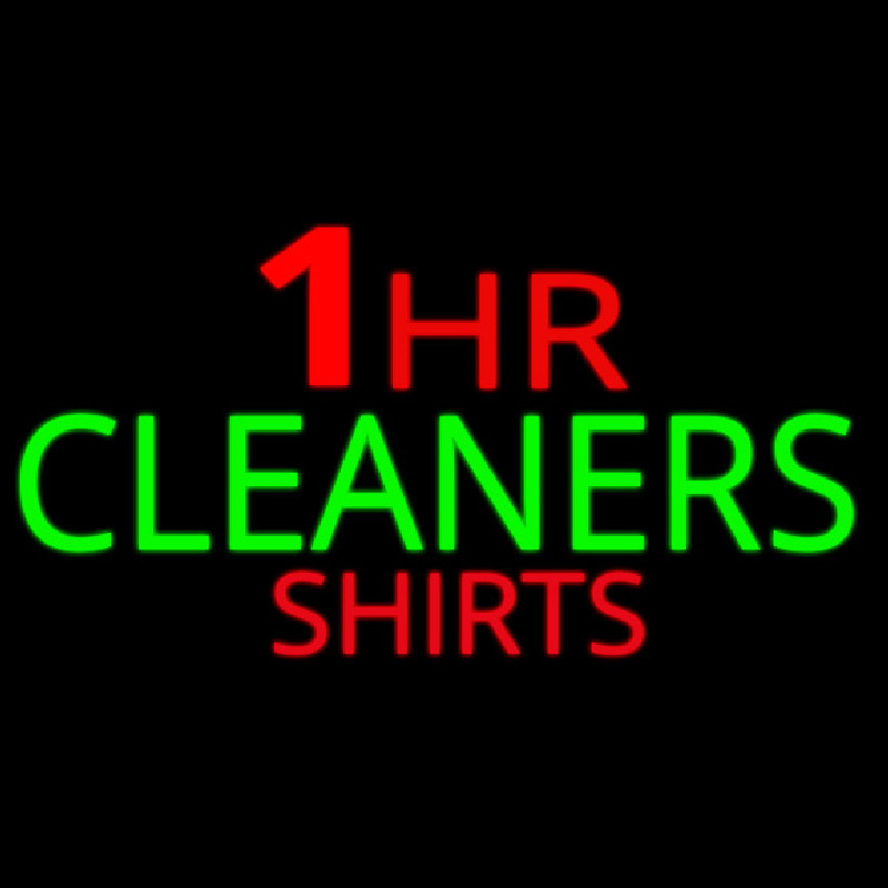 1 Hr Cleaners Shirt Neon Sign