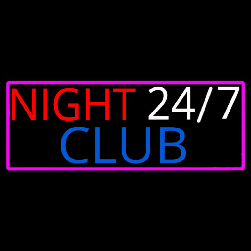 24 7 Night Club Neon Sign