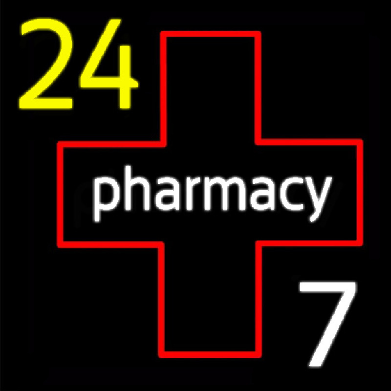 24 Pharmacy Neon Sign