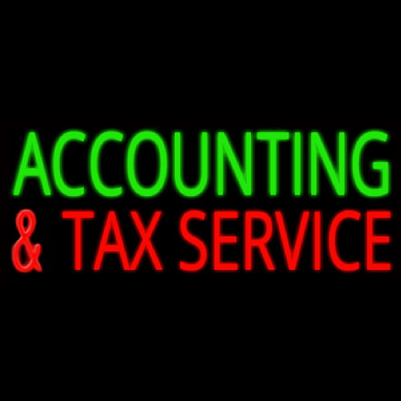 Accounting And Ta  Service Neon Sign