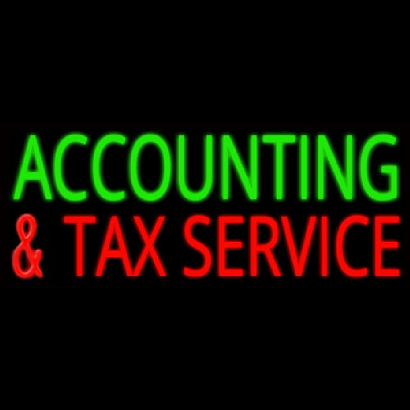 Accounting And Ta  Service Neon Sign