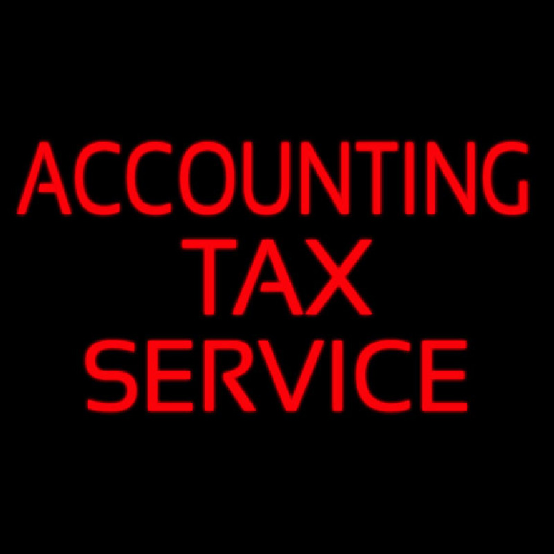 Accounting Ta  Service Neon Sign