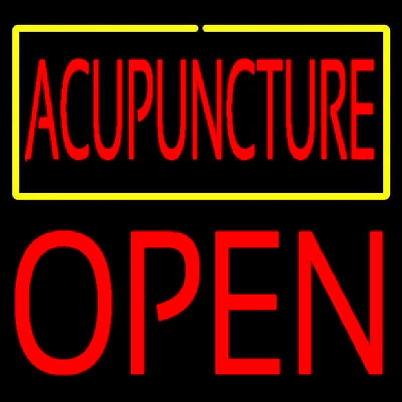 Acupuncture Block Open Neon Sign