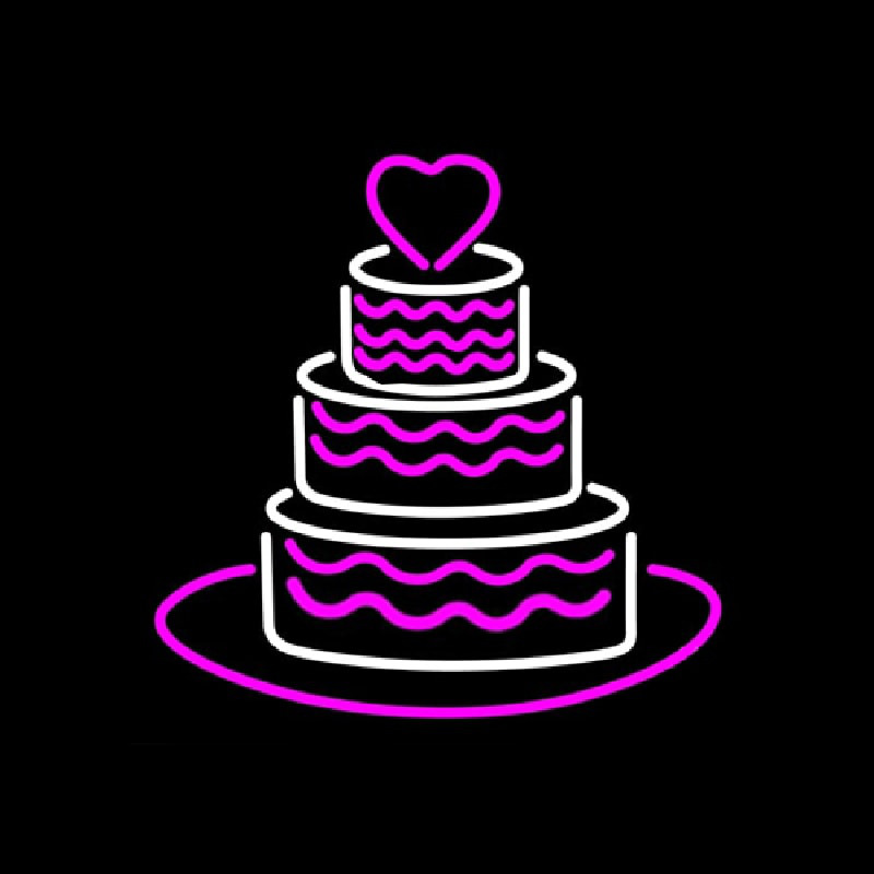 Anniversary Cake Neon Sign
