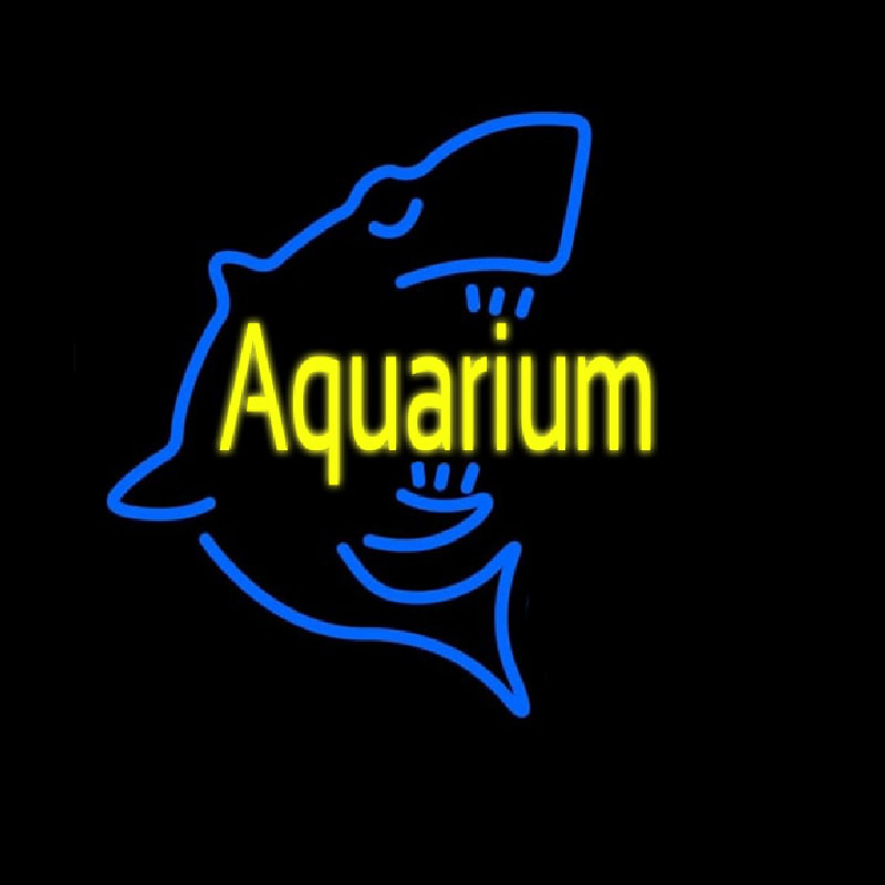 Aquarium With Shark Logo Neon Sign