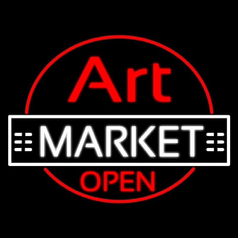 Art Market Open Neon Sign
