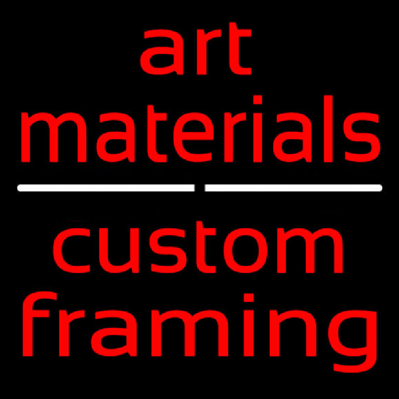 Art Materials Custom Framing Neon Sign