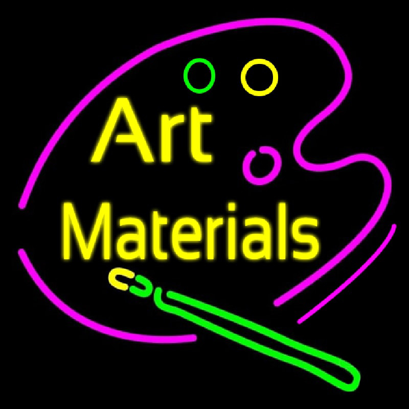 Art Materials Neon Sign