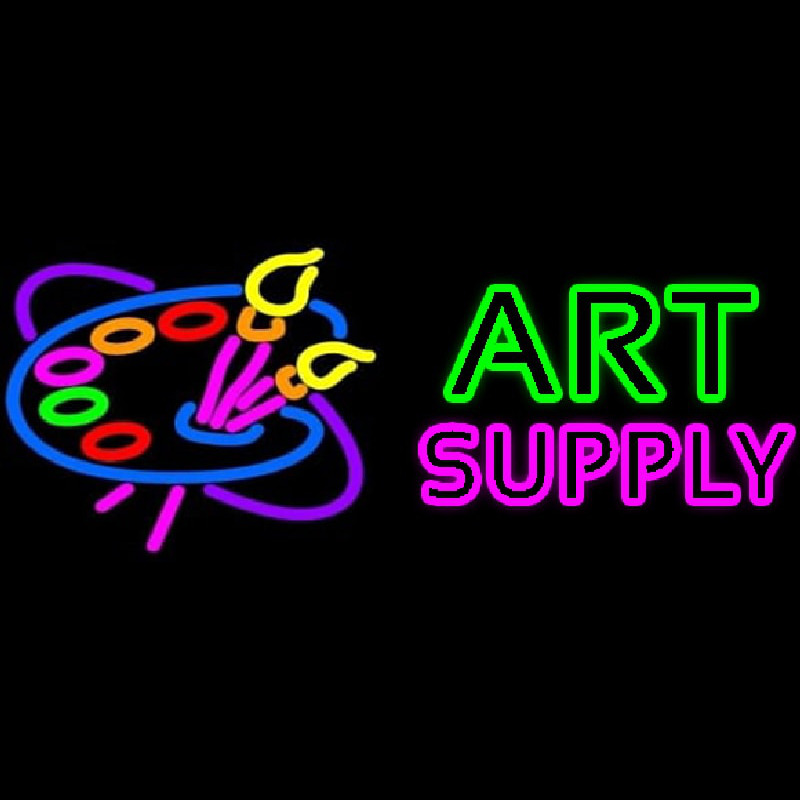 Art Supply With Logo Neon Sign
