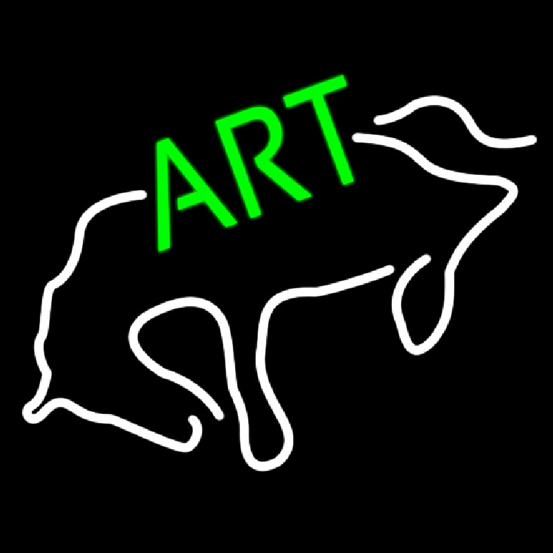 Art With Horse Neon Sign