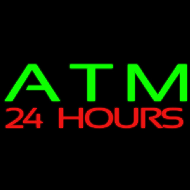 Atm 24 Hours Neon Sign