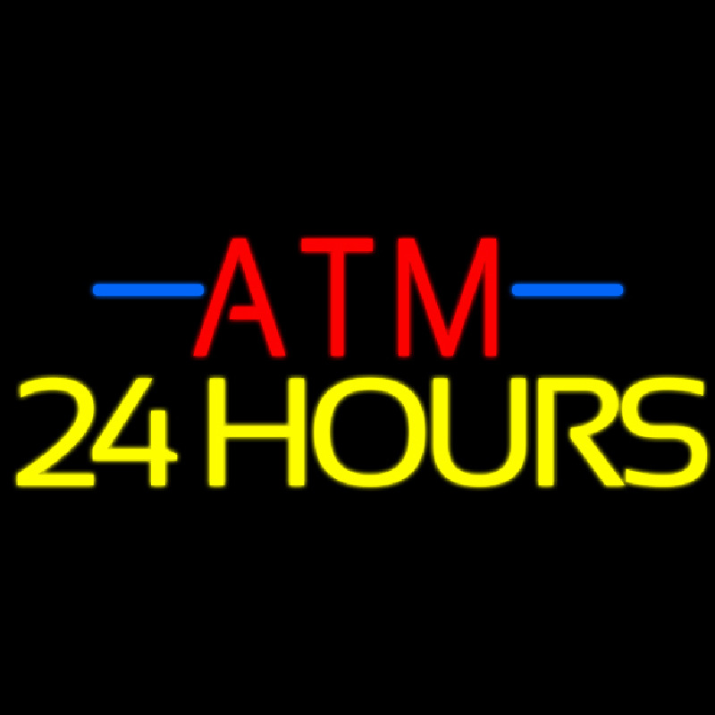 Atm 24 Hrs 1 Neon Sign