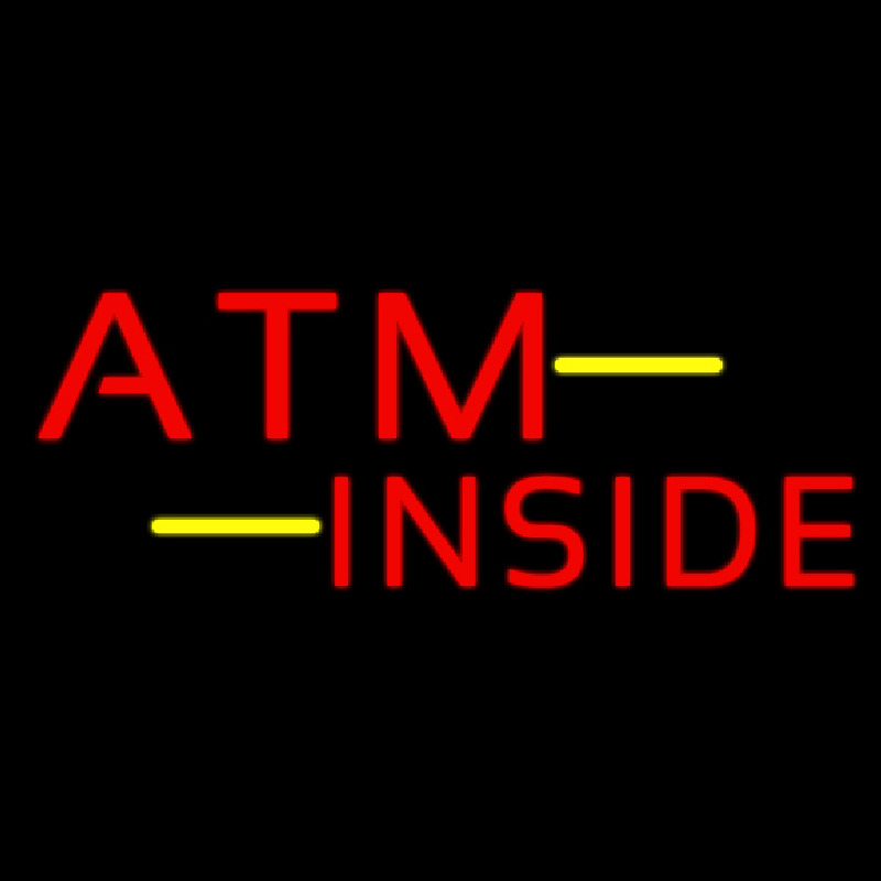 Atm Inside Block Neon Sign