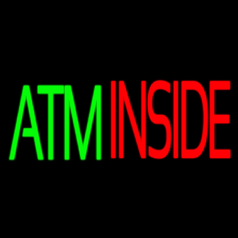 Atm Inside Block Neon Sign