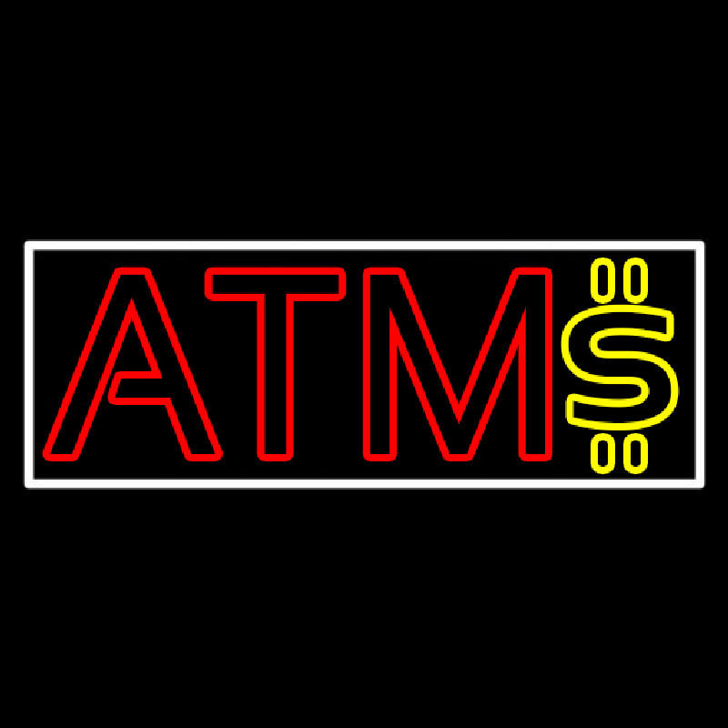 Atm With Dollar Symbol 1 Neon Sign