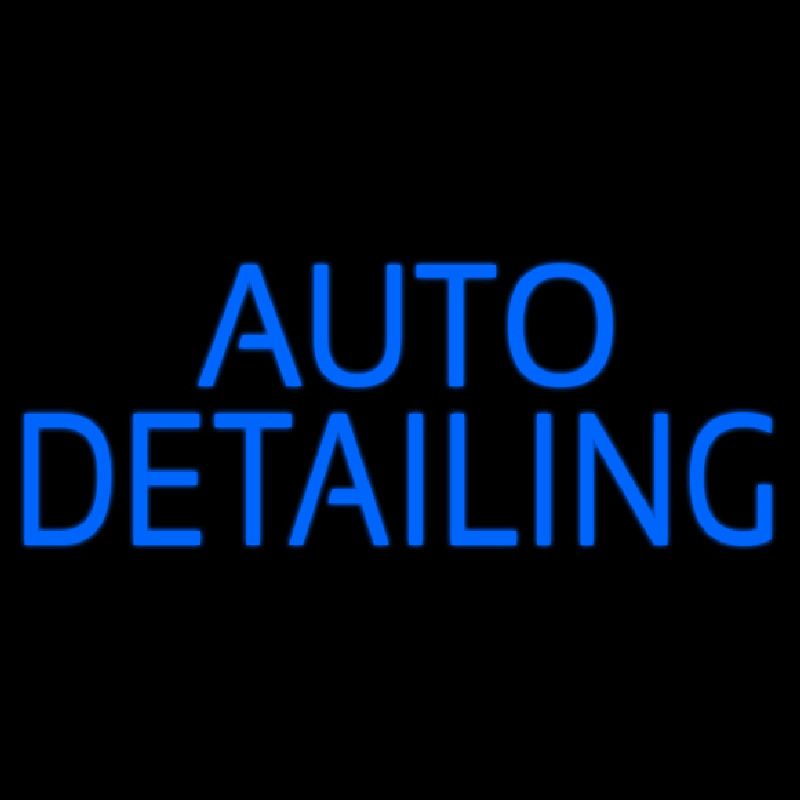 Auto Detailing Blue Neon Sign