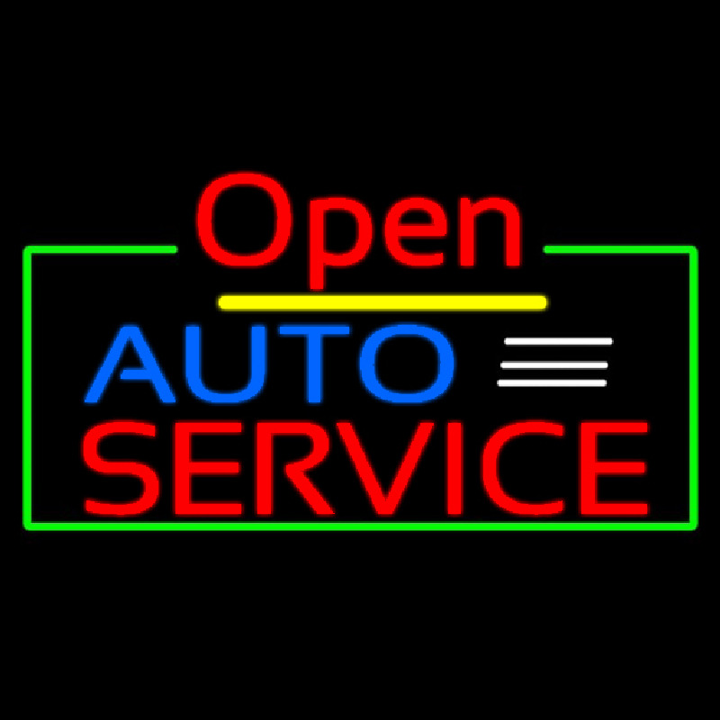 Auto Service Open Neon Sign