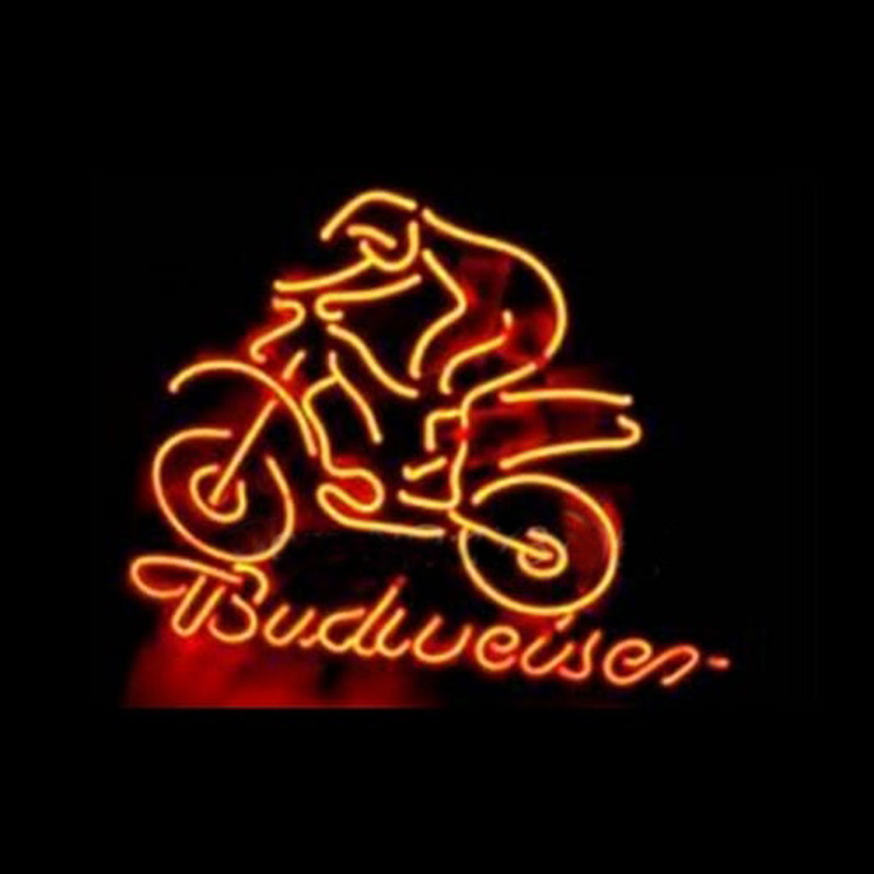 BUDWEISER BIKER LOGO Neon Sign