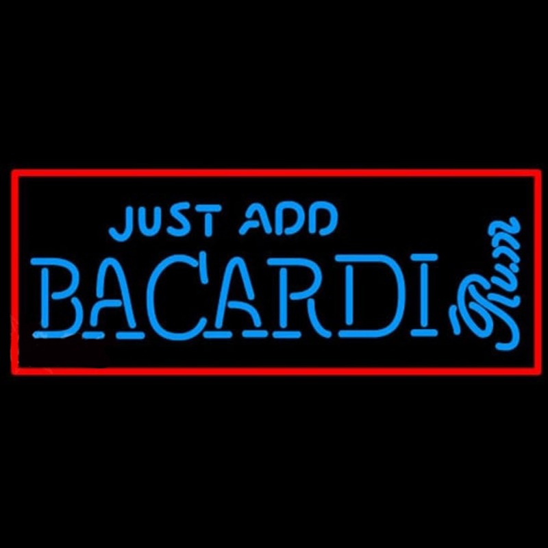 Bacardi Just Add Rum Sign Neon Sign