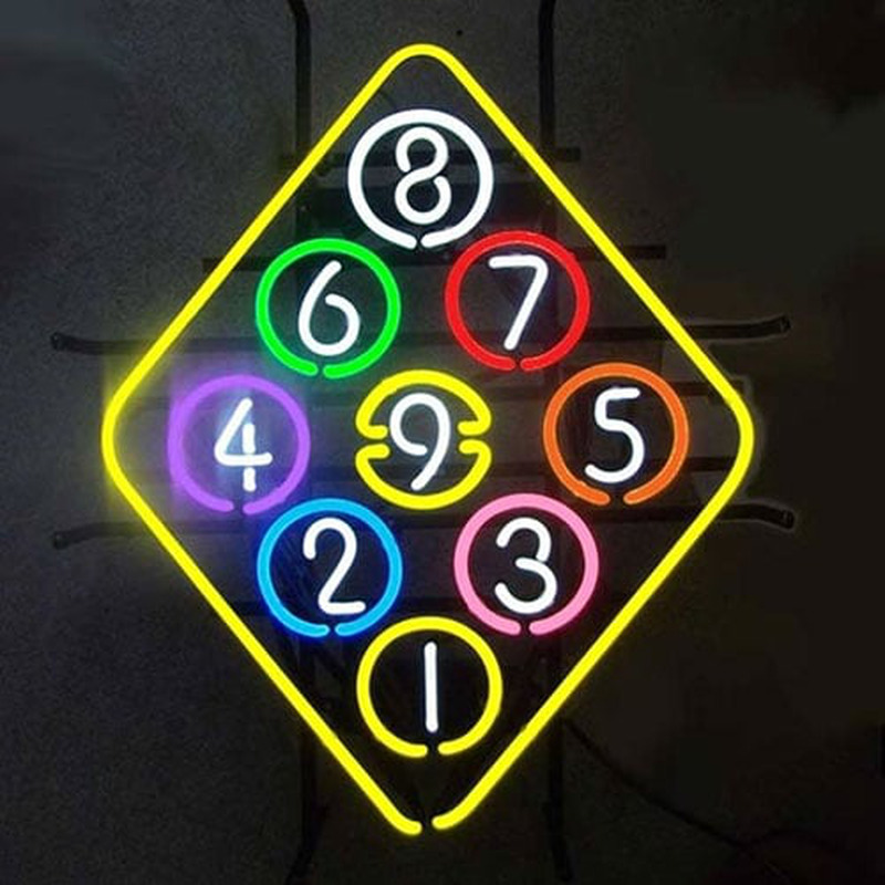 Ball Billiard Rack Pool Neon Beer Sign Neon Sign