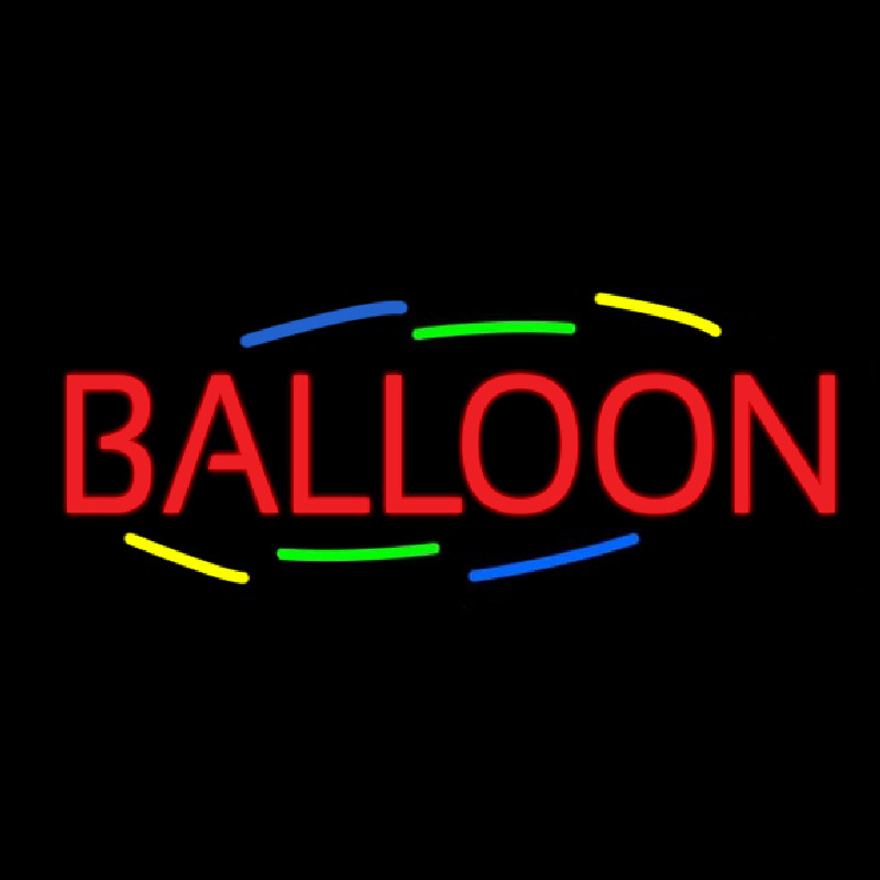 Balloon Multicolored Deco Style Neon Sign