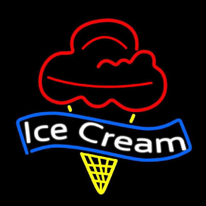 Banner Ice Cream Neon Sign
