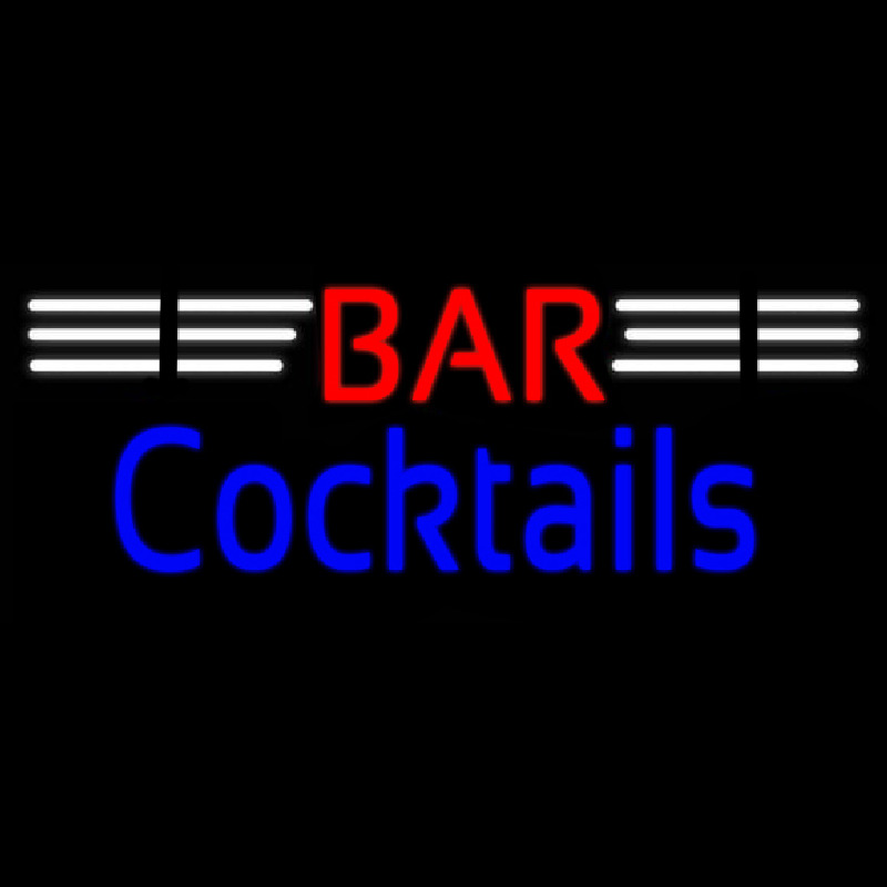 Bar Cocktails Real Neon Glass Tube Neon Sign