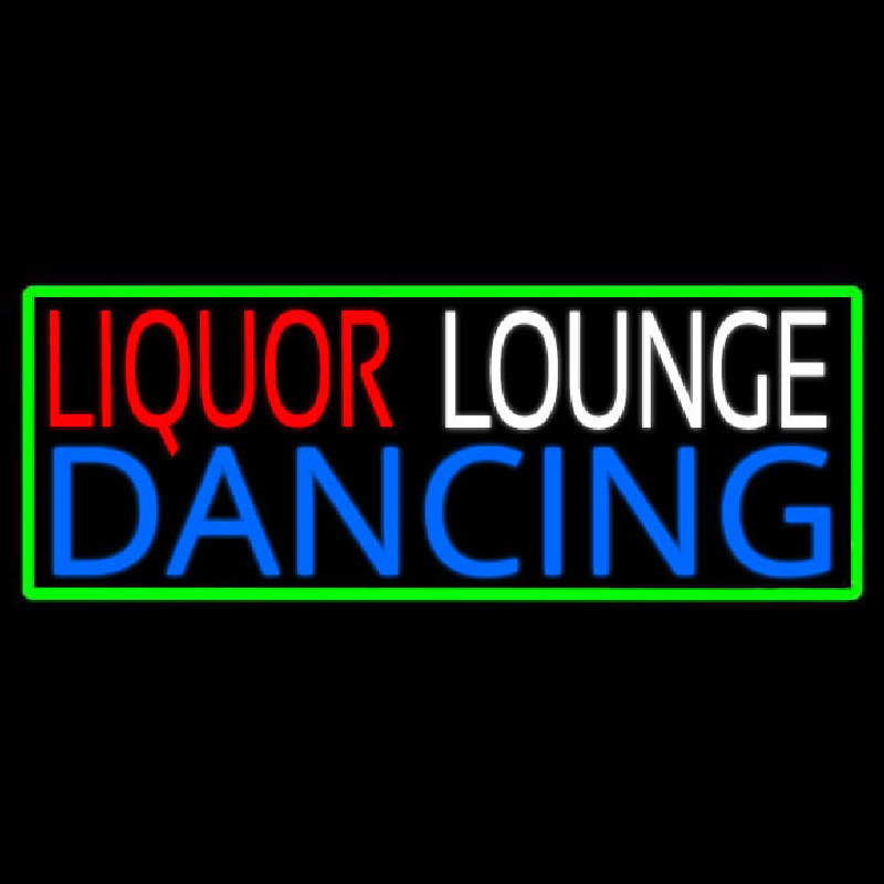 Bar Liquor Lounge Dancing With Wine Glasses Neon Sign