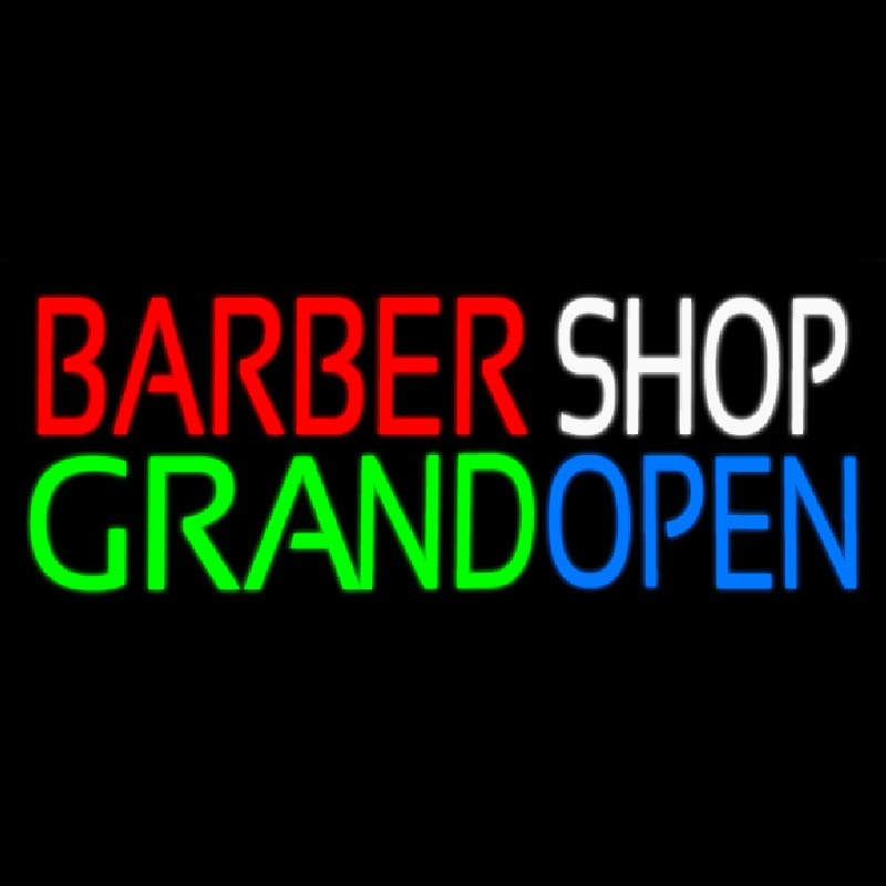 Barber Shop Grand Open Neon Sign