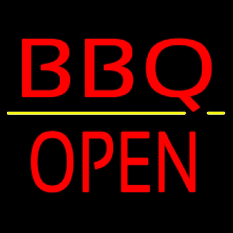 Bbq Block Open Neon Sign