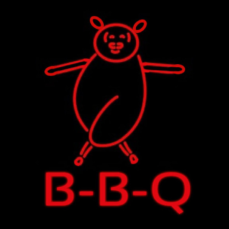 Bbq Pig Logo Neon Sign