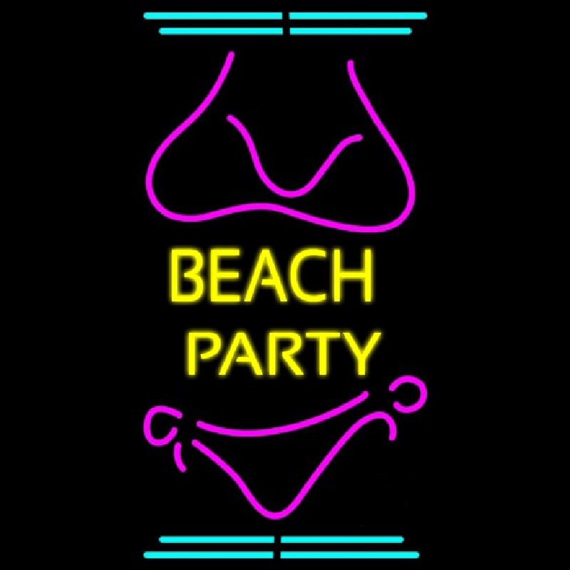 Beach Party 2 Neon Sign