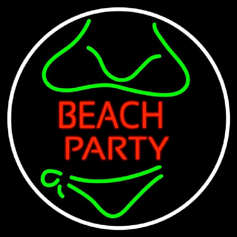 Beach Party 3 Neon Sign