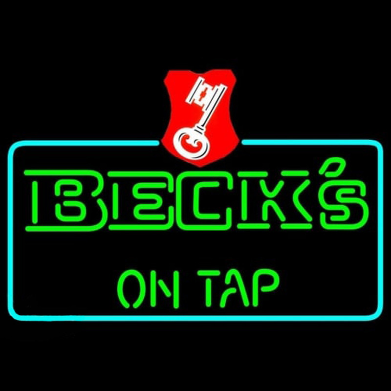 Beck On Tap Key Label Beer Neon Sign
