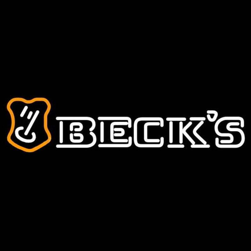 Beck Orange Border Key Label Beer Sign Neon Sign