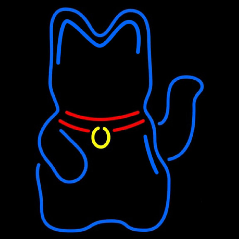 Beckoning Cat Neon Sign