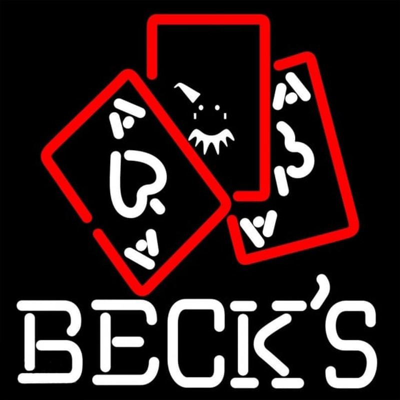 Becks Ace And Poker 16 16 Beer Sign Neon Sign