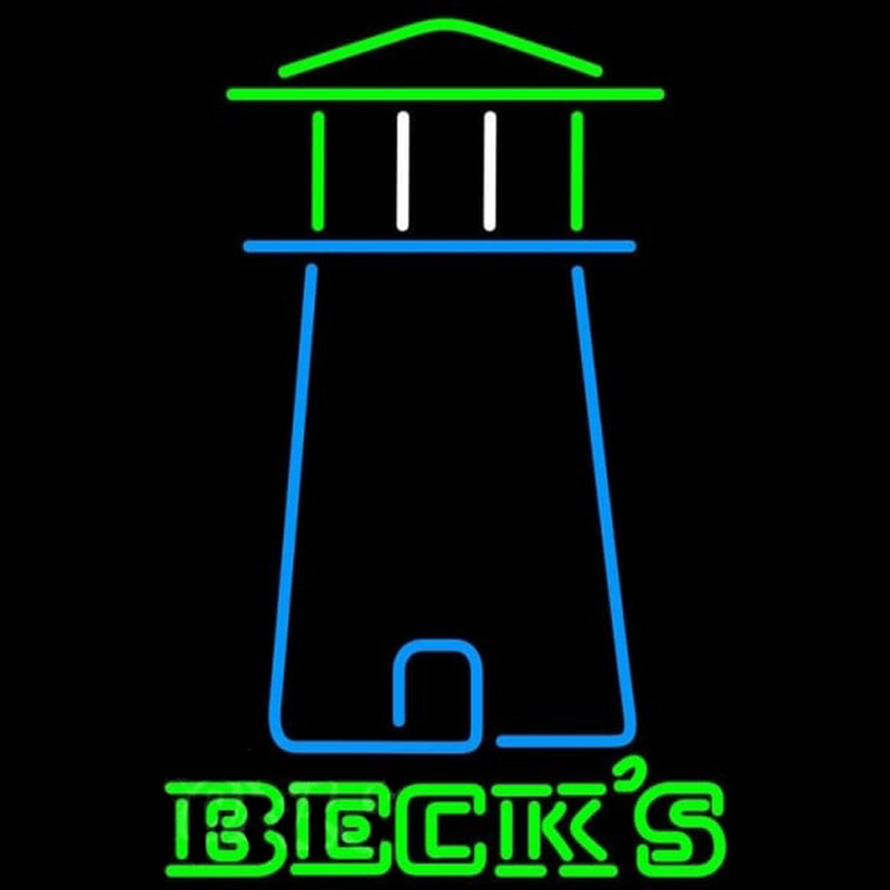 Becks Light House Art Beer Sign Neon Sign