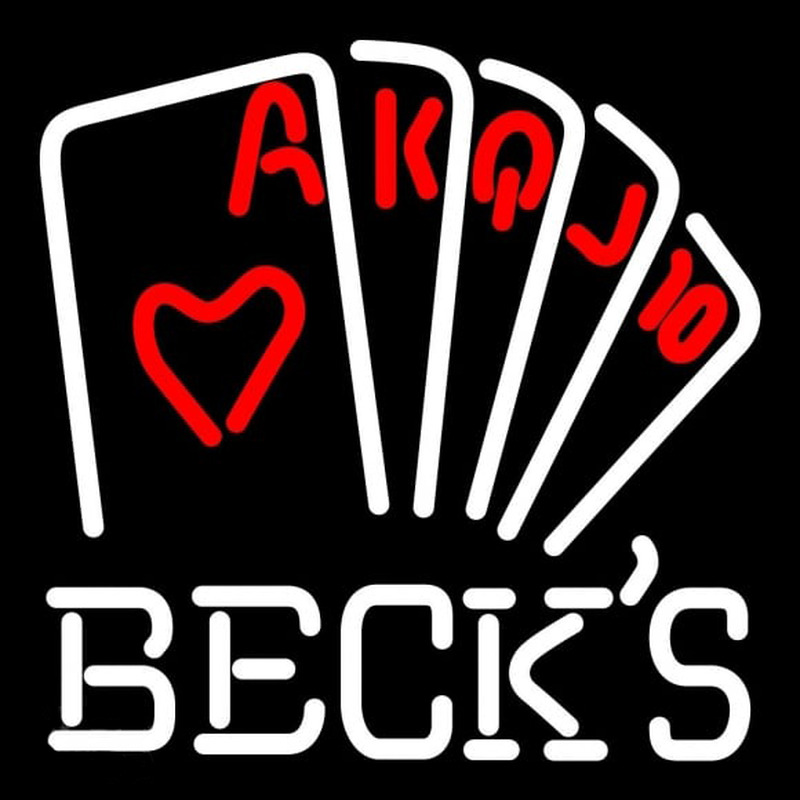 Becks Poker Series Beer Sign Neon Sign