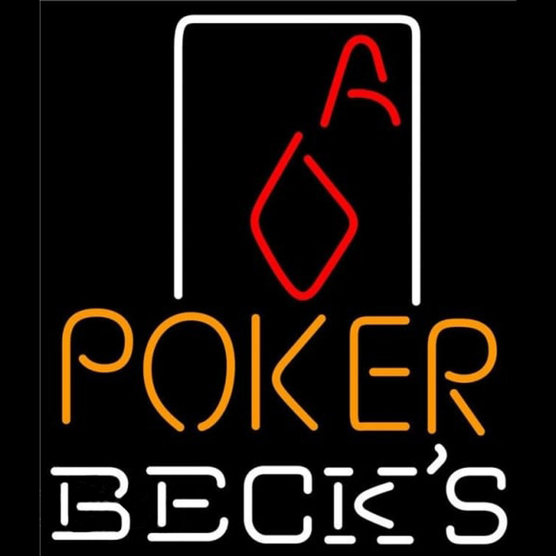 Becks Poker Squver Ace Beer Sign Neon Sign