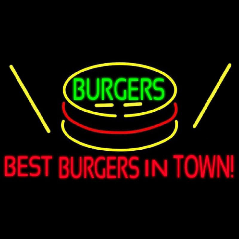 Best Burgers Intown Neon Sign