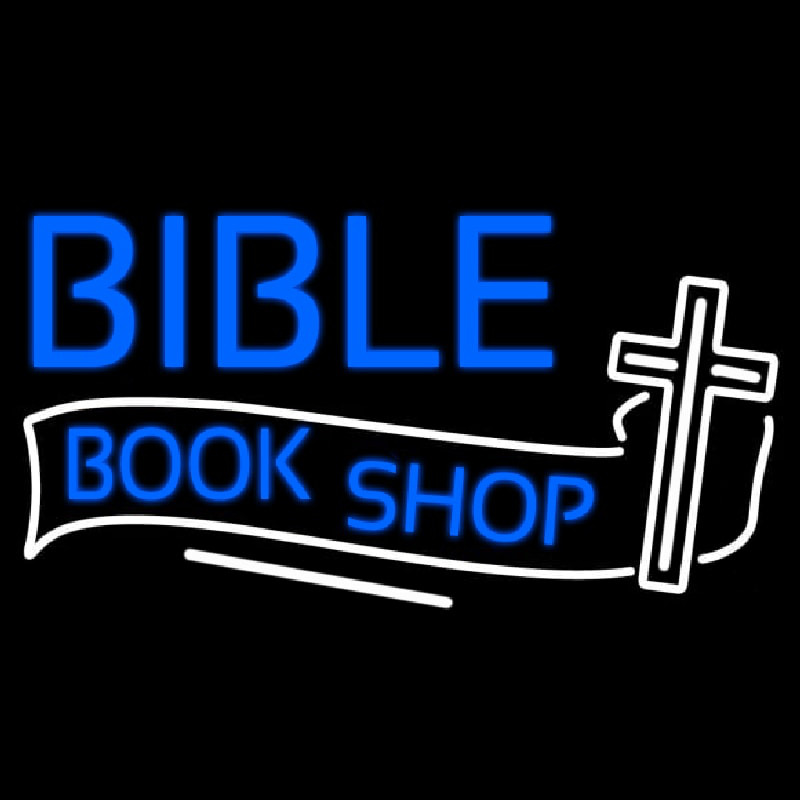 Bible Book Shop Neon Sign