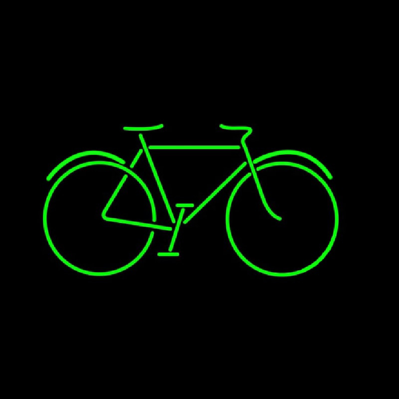 Bicycle Green Neon Sign