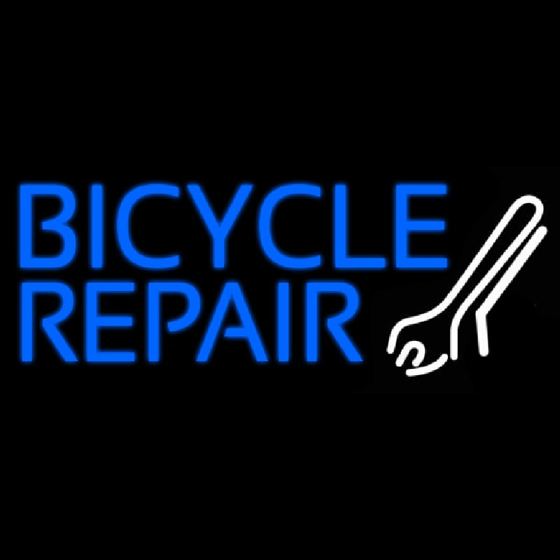 Bicycle Repair Wrench Neon Sign