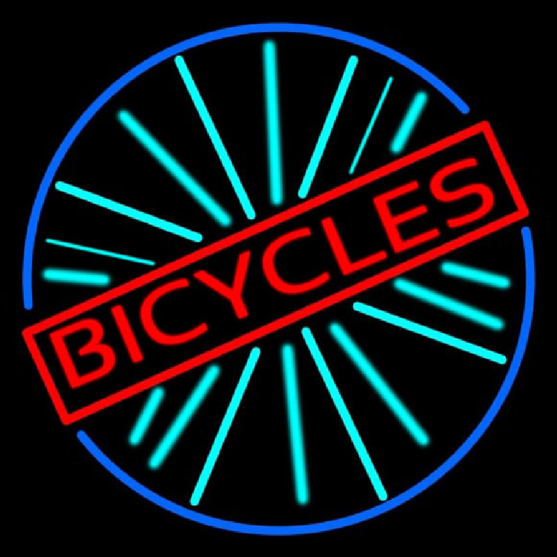 Bicycles With Wheel Neon Sign
