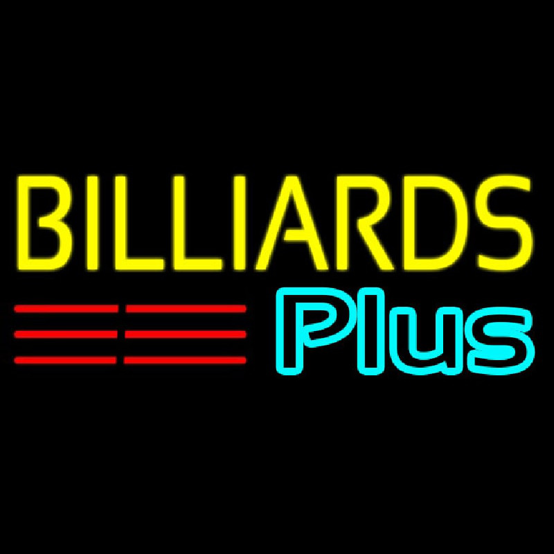 Billiards Plus 1 Neon Sign
