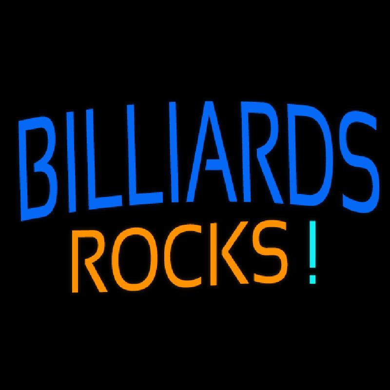 Billiards Rocks 1 Neon Sign