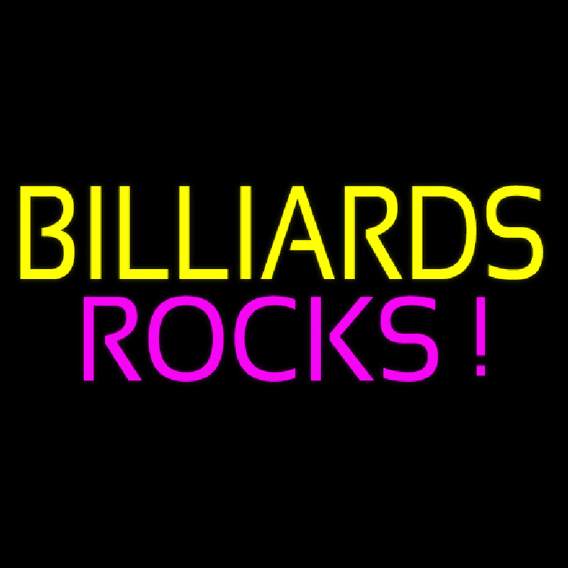 Billiards Rocks 3 Neon Sign