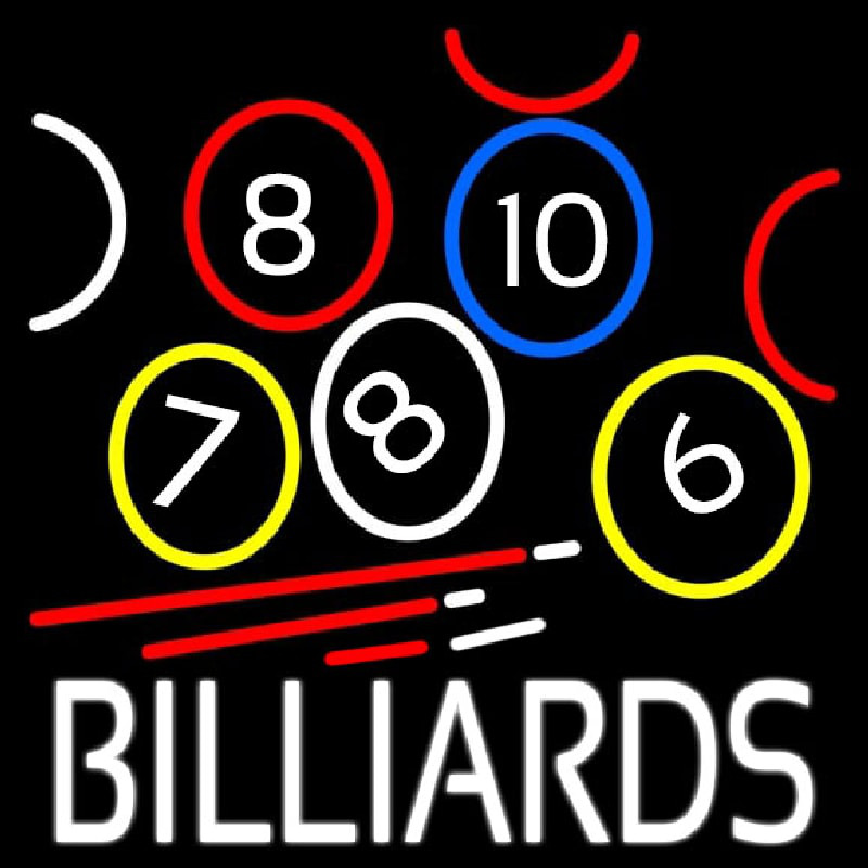 Billiards With Logo Neon Sign